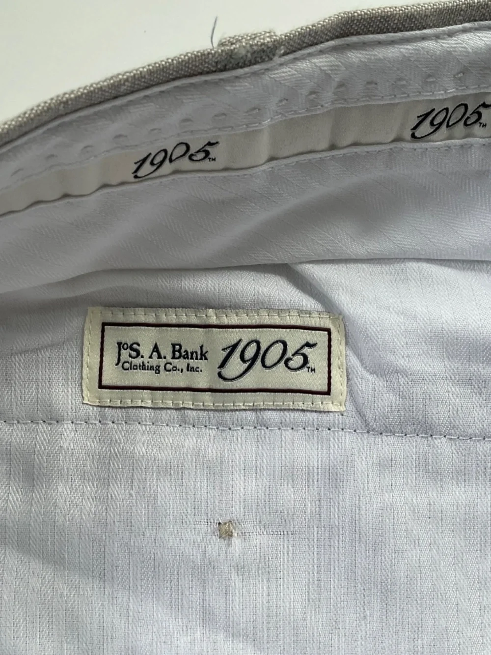 Jos. A. Bank 1905 Slim Fit 100% Linen Pants 44x32 Light Gray Old Money NWT